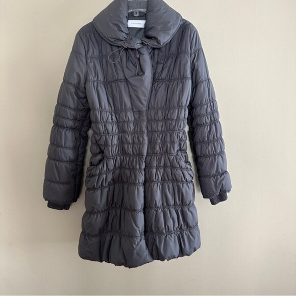 T Tahari Gray Puffer Fitted Women's Jacket Sz M, Preowned perfect condition - Picture 1 of 16